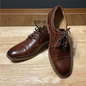 Boys Tip Top Brown Lace Dress Shoes.